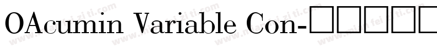 OAcumin Variable Con字体转换
